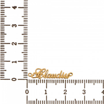 Link din aur 14k - pentru bratara - nume Claudiu