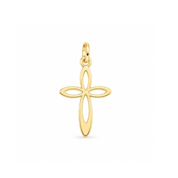 Link din AUR 14K - pentru colier - Cruce contur
