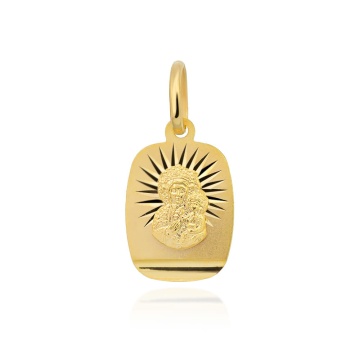 Medalion Maica Domnului cu Gravură Ornamentală