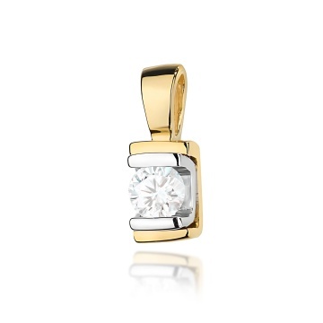 Pandantiv Aur 14K cu Diamant Natural 0.10 ct