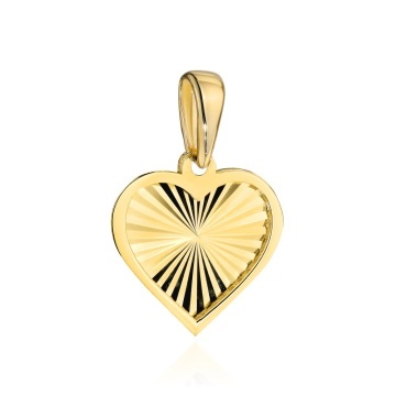 Pandantiv Aur 14K Inimioară Diamantată