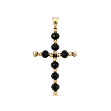 Pandantiv Cruce Black din AUR 14K