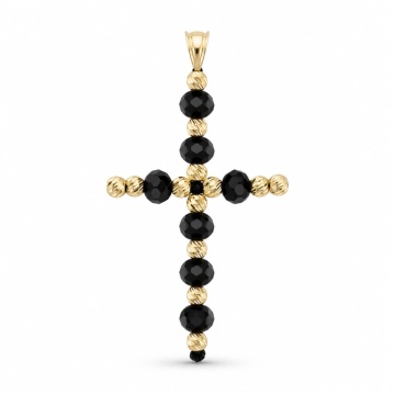 Pandantiv Cruce Grand Black din AUR 14K