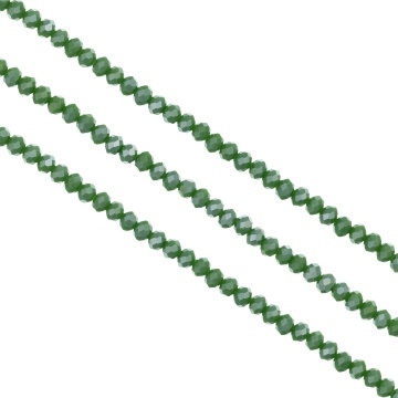 Șirag cristale 4 mm Verde Olive AB șirag Aprox 130 buc