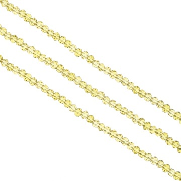 Șirag cristale rondele 3mm - Bej inchis transparent