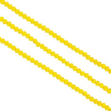 Șirag cristale rondele 3mm - Honey Yellow Transparent