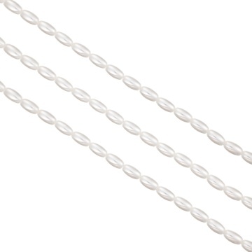 Sirag Perle Mallorca bob de orez 6.5mm - alb perlat