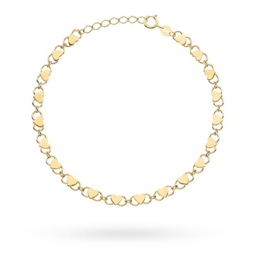 Bratara Aur 14k cu Inimioare si Cerculete