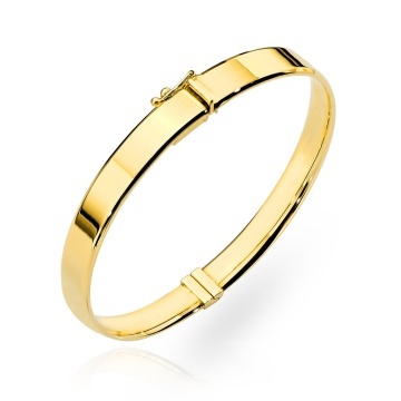 Brățară Fixă Ovală Aur 14K Elegantă pentru Femei