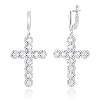 Cercei Angel Cross din argint 925