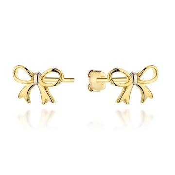 Cercei Aur 14K Cocarde pe Tijă - Eleganță Subtilă