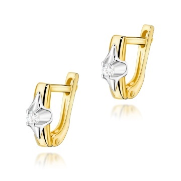 Cercei Aur 14K cu Diamant Natural 0.04 ct