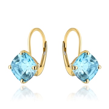 Cercei Aur 14k cu Topaz Albastru