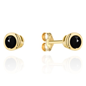 Cercei Aur 14k cu Zirconii Negre