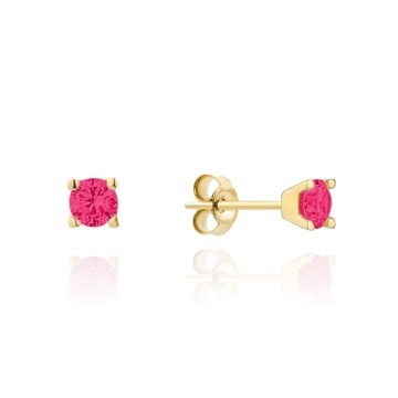 Cercei Aur 14k cu Zirconii Roz
