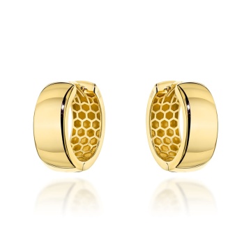 Cercei Aur 14K Rotunzi Largi - Eleganță Atemporală