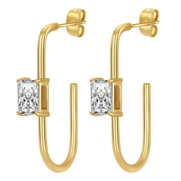 Cercei Stud Occasion din Inox placat cu AUR 18K