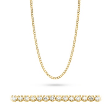 Colier Aur 14K cu Diamante Naturale 6.90 ct