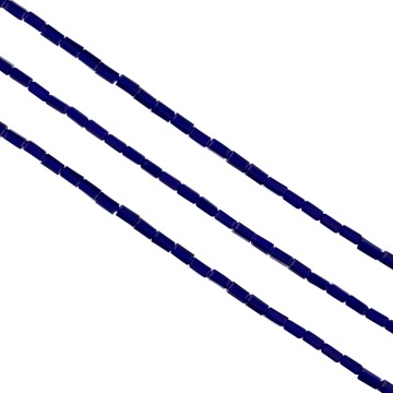 Cristale dreptunghiulare 2x4 mm - șirag aprox 100 bucăți - albastru inchis