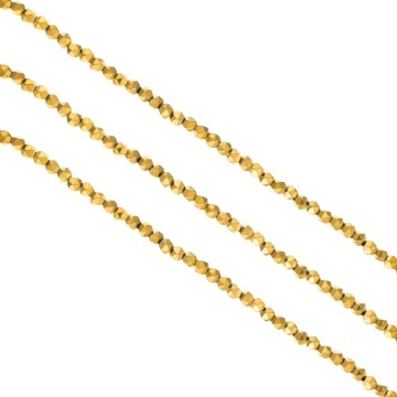 Hematite fatetate - water plated gold - 3mm - sirag aprox 140 buc