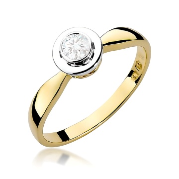 Inel Aur 14K cu Diamant de Laborator 0.20 ct