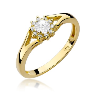 Inel Aur 14K cu Diamante Naturale 0.19 ct