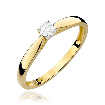 Inel Aur 9K cu Diamant de Laborator 0.10 ct