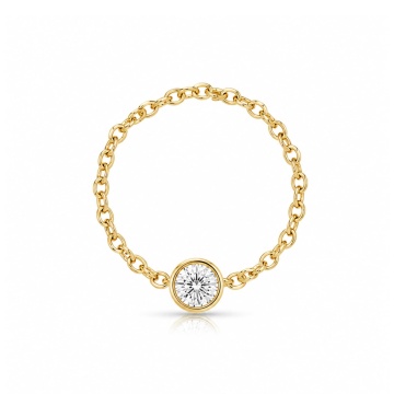 Inel Chain Crystal din AUR 14K