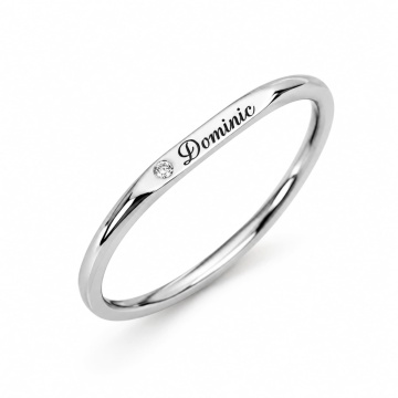 Inel Minimal Name din Argint 925