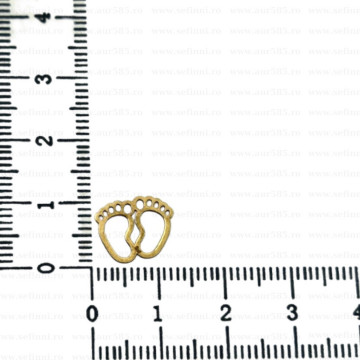 Link din aur 14k - pentru bratara - talpite XL