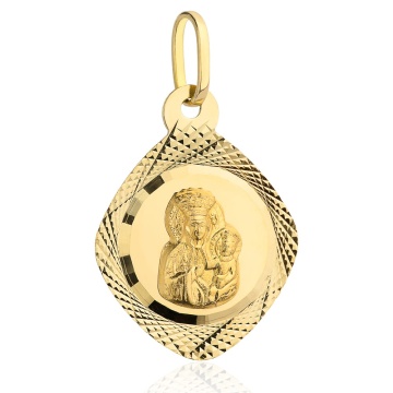 Medalion Maica Domnului în Montură Diamantată