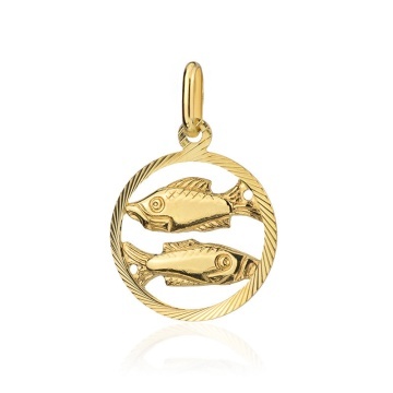 Pandantiv Aur 14K cu Semnul Zodiacal Pesti