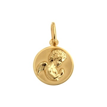 Pandantiv Aur 14k si Medalie cu Ingeras