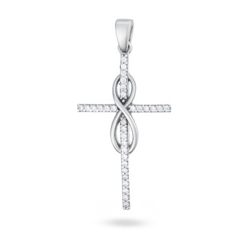 Pandantiv Infinity Cross din argint 925