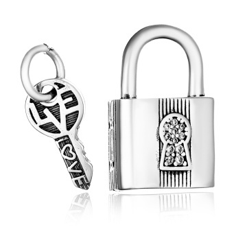 Set 2 Charm-uri din Argint 925 Lock & Key 6.90g