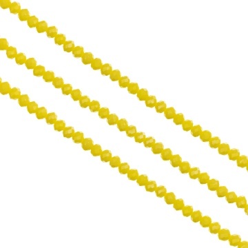 Șirag cristale rondele 4mm, culoare Galben Lime AB, Aprox 130 buc