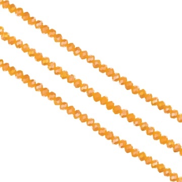 Șirag cristale rondele 4mm, culoare Portocaliu AB - Aprox 130 buc