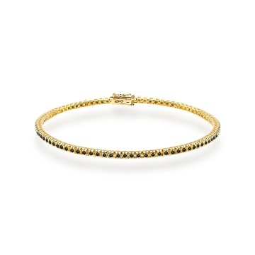 Bratara Aur 14K cu Diamante Naturale Negre 0.51 ct