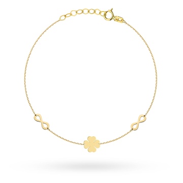 Bratara Aur 14k cu Infinit si Trifoi