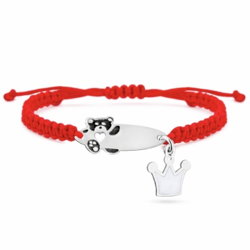 Brățară cu plăcuță King Bear din Argint 925
