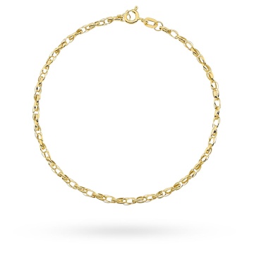 Brățară de Picior din Aur 14K, Model Rolo Dublu Oval