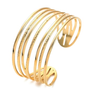 Bratara fixa Multiverse din Inox placata cu AUR 18K