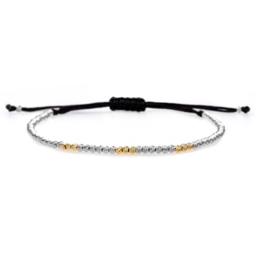 Bratara Trio Silver&Gold cu bile din aur si argint
