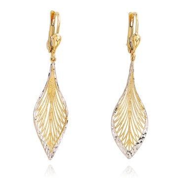 Cercei Aur 14K cu Detalii Finisate - Eleganță Florală