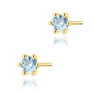 Cercei Aur 14K cu Topaz Swiss 0.15 ct