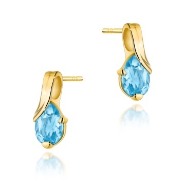 Cercei Aur 14K cu Topaz Swiss 0.90 ct