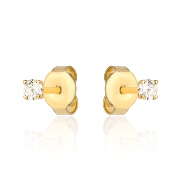 Cercei Aur 14k cu Zirconii Albe