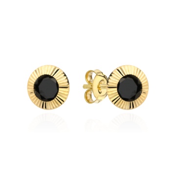 Cercei Aur 14k cu Zirconii Negre