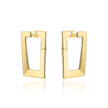 Cercei Aur 14K Eleganți Dreptunghiulari Mici