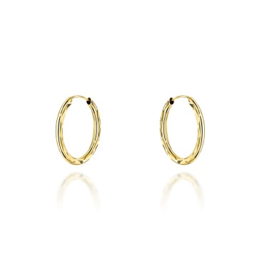 Cercei cerc cu diamante super usoare, 1,5 cm